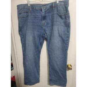 Old Navy Famous Jeans Mens 42x30 Blue Denim Regular Straight Retro ACTUAL 42x29